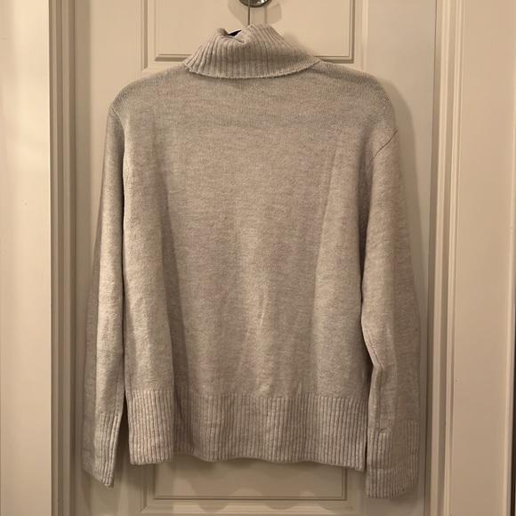 H&M light grey turtleneck sweater xs oversized unfitted pullover - Picture 5 of 5